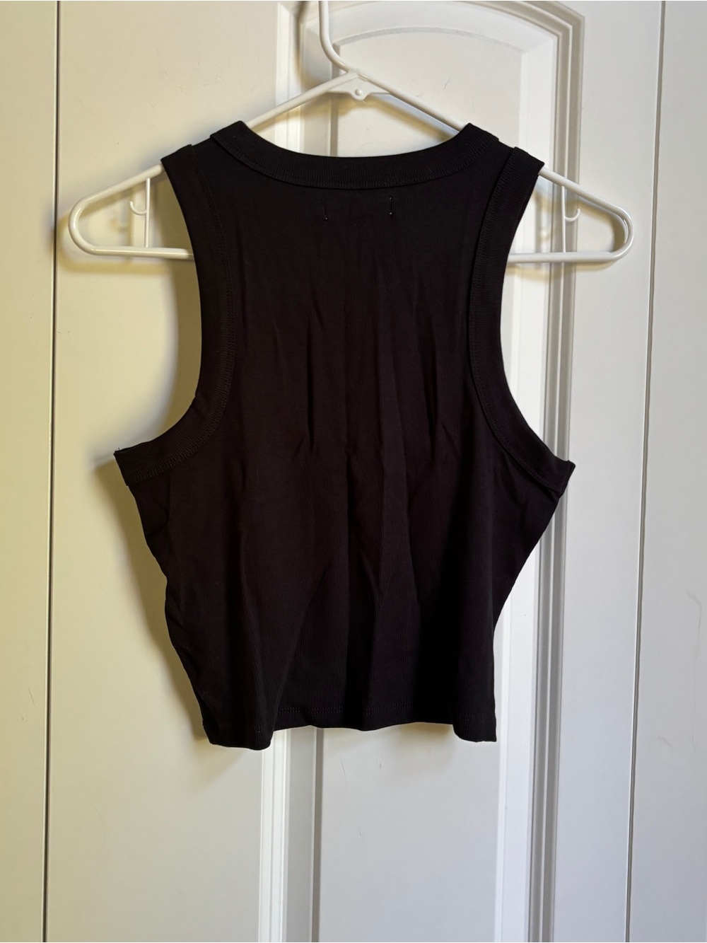 NWT Madewell Black Ribbed Cropped Tank Top - Picture 4 of 4